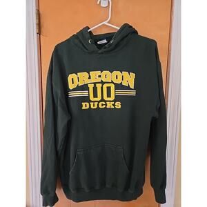 Oregon Ducks Embroidered Hoodie- Old Varsity Brand - Size Medium